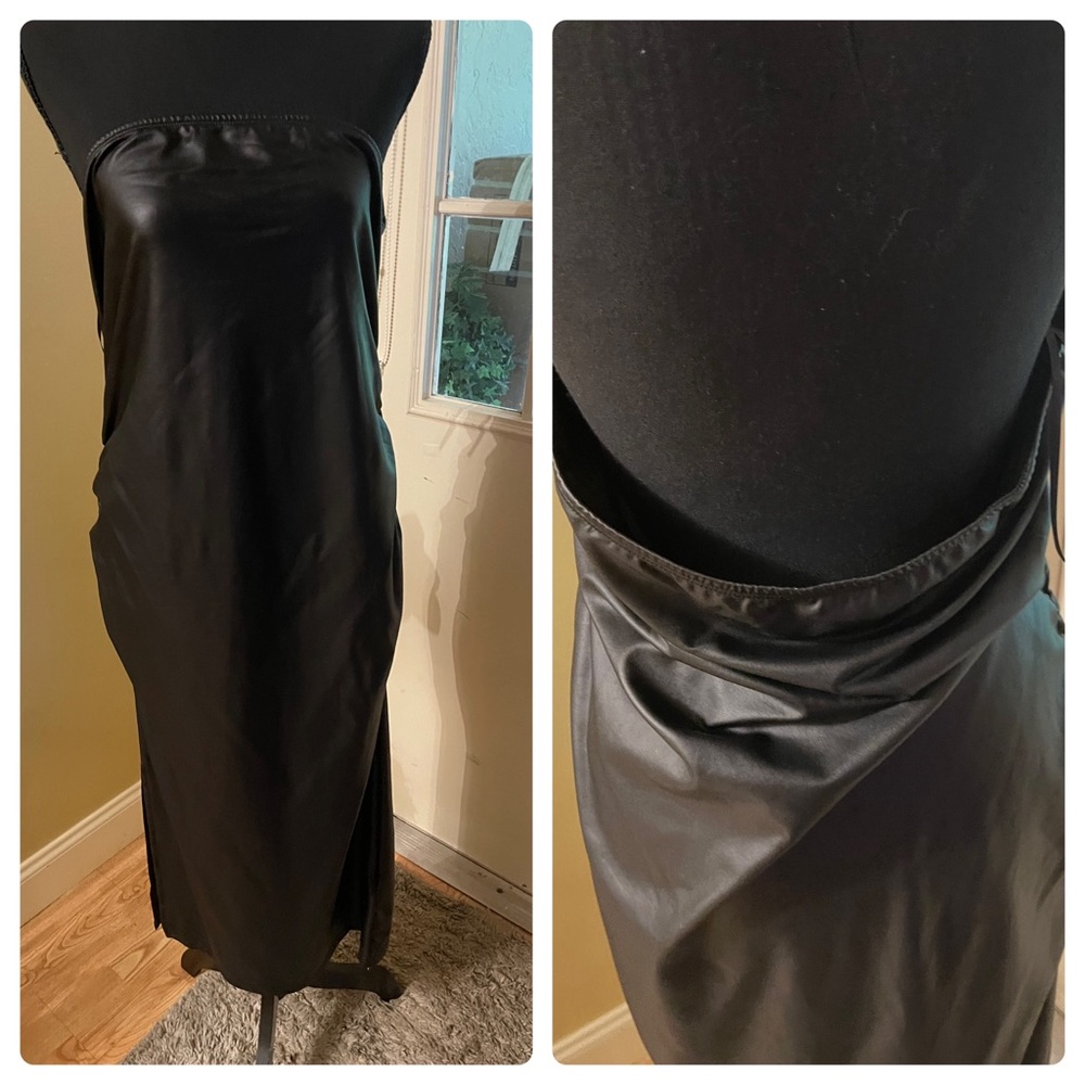 Black Polyester and Elastine Dress